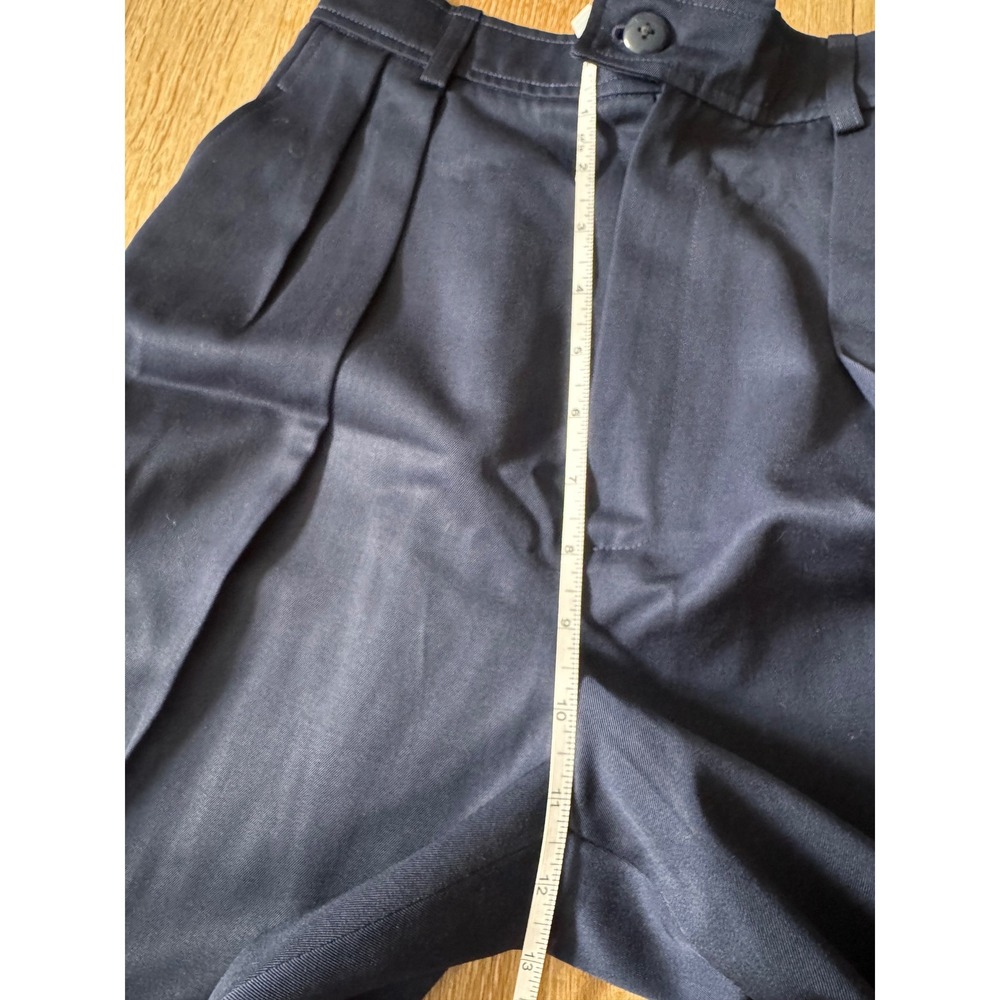 Yves Saint‎ Laurent Navy Blue Pleated High Waist Wool Trousers Size 36 - Picture 7 of 7